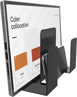 Support mural double couche pour ordinateur portable avec vis et bouchons en caoutchouc pour clavier d'ordinateur portable et tablette Kindle Router