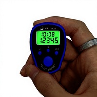 Bagues intelligentes 2058S Tasbih, Compteur numérique musulman avec affichage LED de l'heure, Compteur de doigt monocanal, Compteur de main tendance