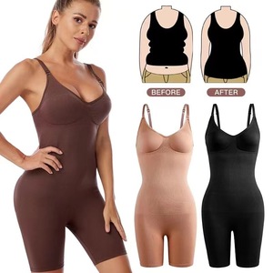 Body Sculptant Femme Confortable et Gainant à Couleur Unie, Sans Coutures, à Haute Élasticité pour Remonter les Fesses - Product Image 2