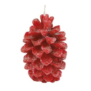 Candela a Cono Rossa con Glitter, Decorazione e Illuminazione Accattivante per la Casa - Product Image 1
