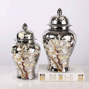 Jarrón de Jengibre de Cerámica de Lujo para Almacenamiento en la Sala de Estar, Florero para Bodas en Hoteles, Jarrones Modernos de Cerámica y Porcelana - Product Image 1