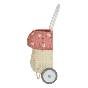 Panier de rangement pour enfants de haute qualité rotin naturel champignon Luggy coloré conceptions OEM personnalisable pour les mariages-usine du Vietnam - Product Image 5