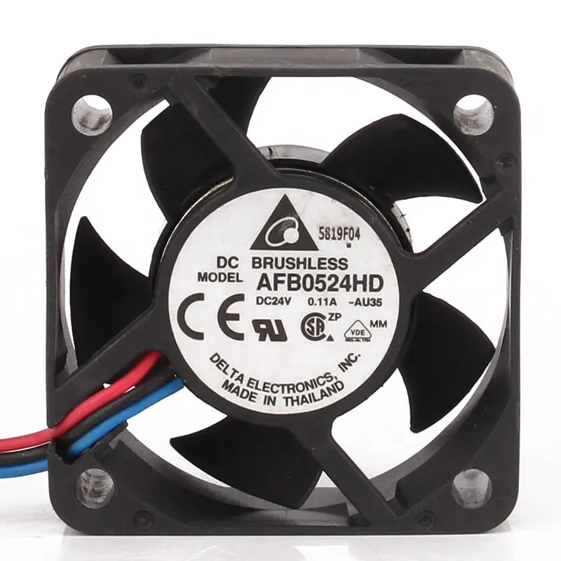 DELTA 12V 48V DC24V 0.11A EC AC 50X50X15MM 5CM 5015 Large air volume Double wire silent double ball AFB0524HD-AU3 cooling fan