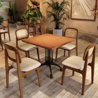 Meubles de restaurant occidental, ensemble de chaises de salle à manger, table à manger, design nordique, banquet, café, fauteuil, banquette, OEM ODM