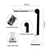 Escáner plano portátil A4 con interfaz USB de 8MP y fuente de luz LED para escanear documentos de pasaporte Stock disponible