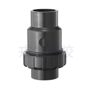 Válvula de Retención de Bola de PVC de 1 1/2 Pulgadas, Accesorio para Tubería de Agua, Válvula Vertical Antirretorno para Sistemas de Plomería Industrial - Product Image 1