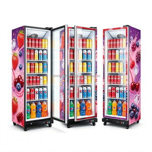 Vente en gros de petits réfrigérateurs de présentation de boissons à économie d'énergie et de vitrines réfrigérées à une porte entièrement vitrées - Product Image 3