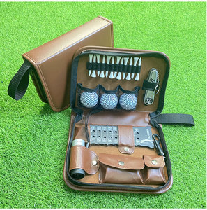Wholesale Golf <b>Tool</b> <b>Kit</b> <b>Bag</b> | Waterproof PU Leather with Range Finder Divot Repair Club Cleaning Accessories Set - Product Image 6