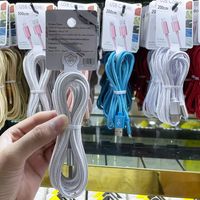 Kabel Pengisi Daya Ponsel Tipe C OEM Berkualitas Tinggi Dengan Kemasan Hangtag 3.3ft 6.6ft 10ft, Kabel Data USB Nylon 10ft Tipe USB-C