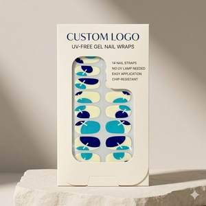 Envolturas de <span class=keywords><strong>Uñas</strong></span> de Gel Estilo Coreano Premium Sin UV, 100% Gel Precurado, No Requiere Lámpara, Sin HEMA, Seguro <span class=keywords><strong>para</strong></span> Alergias, Tiras de Manicura de 10 Minutos - Product Image 1