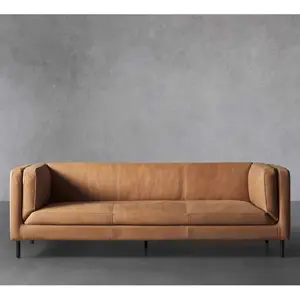 Design moderno in pelle di fascia alta mobili per ufficio a casa divano set divani da soggiorno di colore personalizzato con base in metallo