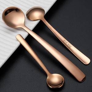Mini cuillère en acier inoxydable 304, tête ronde, plaquée couleur, pour assaisonnement, café, sel, crème glacée, petite taille, sans danger pour les aliments - Product Image 4