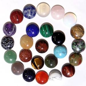 คริสตัลอาเกตธรรมชาติกึ่งวงกลมงานประดิษฐ์ทำด้วยตัวเองแพทช์เครื่องประดับสีขาวสีฟ้าสีแดงฝังอัญมณีหลวม - Product Image 2