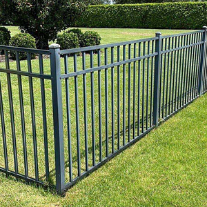 แผงรั้วอะลูมิเนียมสีดำเคลือบผงแบบแนวนอนสำหรับสวนและรั้วนิรภัย - Product Image 5