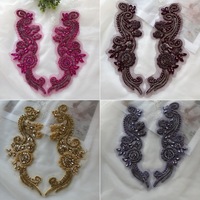 Aplikasi Bordir Kristal Kaca 3D Bunga Ramah Lingkungan Buatan Tangan untuk Gaun, Hiasan Pakaian dengan Rhinestone Hot-Fix