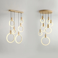 Support de lampe suspendu de haute qualité pour escalier de hall d'hôtel, lumière Simple personnalisable, Design de luxe