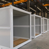 Maison préfabriquée pliable en panneaux d'acier colorés pour chantier de construction Xiamao, maison mobile pliable X-foldable, garantie de 2 ans