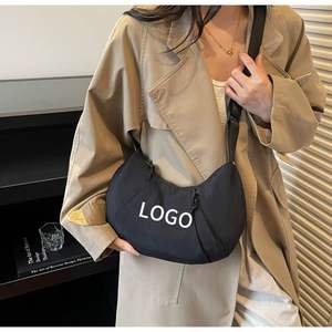 Hot selling women's fashionable solid color crossbody bag with customizable LOGO casual shoulder and armpit bag - Product Image 3