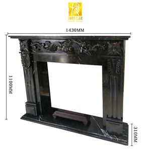 बोटन पत्थर कृत्रिम पत्थर का काला मार्किना सस्ते फायरप्लेस मैटल पत्थर संगमरमर का फिस्थान - Product Image 2