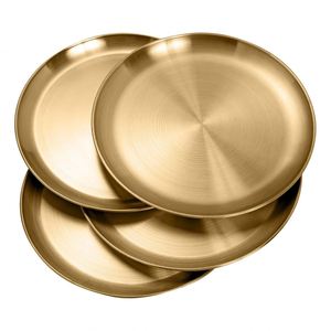 Plato Ovalado de Acero Inoxidable Ecológico para Postres, para Bodas y Uso Doméstico, Tamaño Pequeño, Color Plateado, Opción de Logotipo Personalizado - Product Image 1