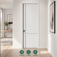 Porte intérieure moderne en mélamine imperméable et insonorisée, en panneau mélaminé, pour appartement, hôtel et projet
