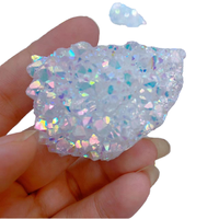 Hochwertiger Natürlicher Titan-Regenbogen-Engelsaura-Cluster Kristallquarz Mineralien zur Heilung Großhandel für Weihnachten Halloween
