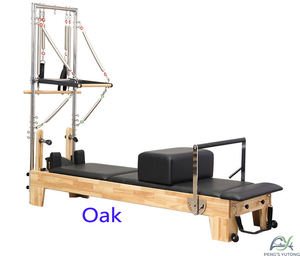 Reformer Pilates demi-trapec en bois de chêne <span class=keywords><strong>pour</strong></span> la récupération thérapeutique, la rééducation du plancher pelvien et les exercices de stabilité du tronc - Product Image 1