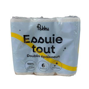 Pekku ผ้าขนหนูกระดาษ2ชั้นเป็นมิตรกับสิ่งแวดล้อมม้วน X6สไตล์ฝรั่งเศสสั่งทำ - Product Image 1