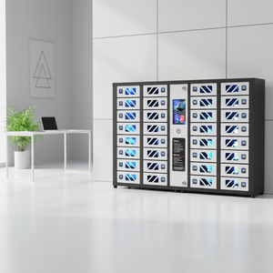 Estación <span class=keywords><strong>de</strong></span> Carga Rápida para Teléfonos con Pantalla Táctil Multi-idioma Y2 Power GIA <span class=keywords><strong>de</strong></span> 32 Compartimentos, Opcional con <span class=keywords><strong>Base</strong></span> Completa para Suelo - Product Image 1