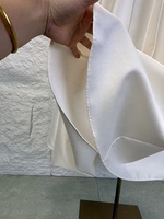 Robe de soirée longue OUDINA de haute qualité, élégante, en satin, avec nœud, sans manches, coupe trapèze, grande taille