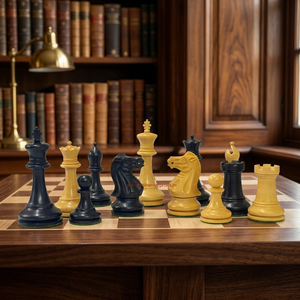 Juego de Ajedrez de Madera de Lujo Hecho a Mano de Alta Calidad con Rey de 3.5 Pulgadas, Diseño Duradero para Uso Unisex en Interiores/Exteriores - Product Image 1