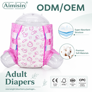 AIMISIN Vente en gros de couches pour adultes ultra épaisses, grande taille, sexy, rose, pour sissy, à haute absorption - Product Image 1