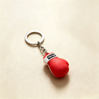 Porte-clés 3D personnalisé avec logo, gants de boxe, porte-clés personnalisé en caoutchouc PVC souple, breloques 3D, accessoires