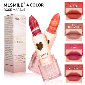 Nouveau Rouge à Lèvres Liquide Mat Effet Marbre Crème Imperméable 4 Couleurs Fini Velours Hydratant Application Facile Style Luxe Tendance - Product Image 1