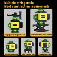 Niveau laser, niveau laser à ligne verte en forme de croix, instrument de nivellement laser adapté à la suspension d'images
