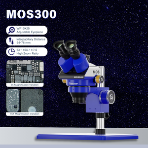 <span class=keywords><strong>Microscope</strong></span> stéréoscopique binoculaire MECHANIC MOS300 6,5X-45X Zoom continu HD Oculaire grand angle Réfracteur réglable CTV 2/5 - Product Image 1