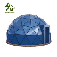 2025 grand luxe verre clair haute qualité extérieur luxe glamping Igloo verre dôme tente pour complexe avec salle de bain