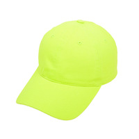 Casquette de baseball fluo unisexe de haute qualité Logo personnalisé Streetwear Casquette Snapback avec broderie à la main