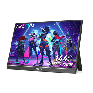 จอภาพพกพา <span class=keywords><strong>ARZOPA</strong></span> Z1FC สีดำ ขนาด 16.1 นิ้ว 144Hz FHD พร้อมสี 100% SRGB และ FreeSync - Product Image 1