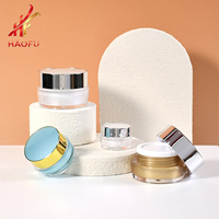 Stock Disponible – Pots Cosmétiques Anti-Lumière Noire 5g-30g avec Bouchon Rotatif, Couleur Personnalisée, Surface Estampillée Or, Forme Cylindrique, Bouteilles Vides en PS/PP