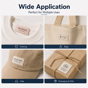 End Fold Woven Garment Label Twill Care Clothing <b>Tag</b> Custom Private Logo Cotton Printed Labels <b>Clothes</b> Etiquetas Personalizadas - Product Image 4