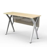 Table de conférence modulaire pliable avec chaises, base mobile, design moderne minimaliste en métal pour bureau et salle de classe