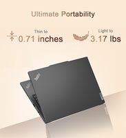 Portátil Lenovo ThinkPad E14 AI con Intel Core Ultra 5 7, 32GB, SSD de 1TB, pantalla IPS de 14 pulgadas, 2.8K, 120Hz, 100% sRGB, para negocios.