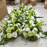 M-FB115 Nouvelle Arrivée Luxe Haute Qualité Boule de Fleurs Artificielles 5D en Soie Blanche pour Centres de Table de Mariage et Décorations de Table