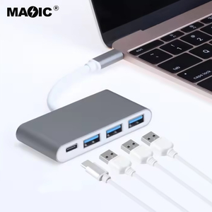 Magelei Top Bán Xách Tay Thiết Kế Mới Loại C 4 Trong 1 <span class=keywords><strong>Hub</strong></span> Loại C Để 3 * USB 3.0 Pd Đa-Chức Năng <span class=keywords><strong>Hub</strong></span> Đối Với <span class=keywords><strong>MacBook</strong></span> - Product Image 6