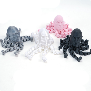 Joyería de Vidrio Impresa en 3D con Diseño de Pulpo Abstracto Congelado para Decoración del Día de los Inocentes - Product Image 5