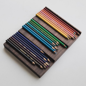 Bandeja de valet de nogal, organizador de escritorio mínimo con portalápices, organizador de escritorio de madera para escritorio de oficina, soportes y estantes de almacenamiento - Product Image 4