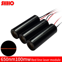 Módulo láser de línea roja de 650nm, 100mw, marcado láser rojo, localizador de producción de grado industrial, distancia de corte, aluminio de alta calidad