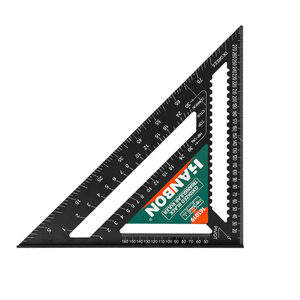 Regla Triangular de Aleación Metálica para Carpintería, Transportador Imperial para Medir y Diseñar en Madera - Product Image 2