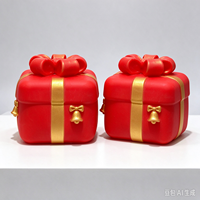 Boîte cadeau de Noël festive, jouet anti-stress souple à remontée lente pour enfants